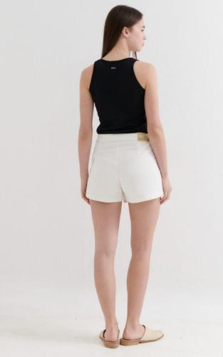 Skort cargo gabardina