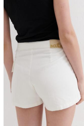 Skort cargo gabardina
