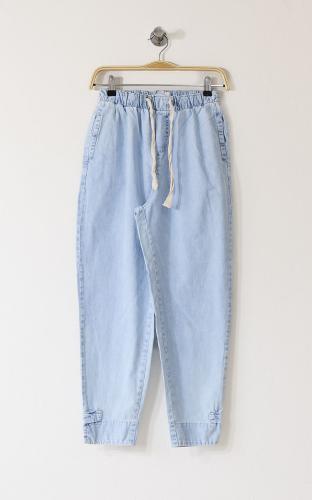 Babucha Denim Liviano Rígido con Cintura Elástica