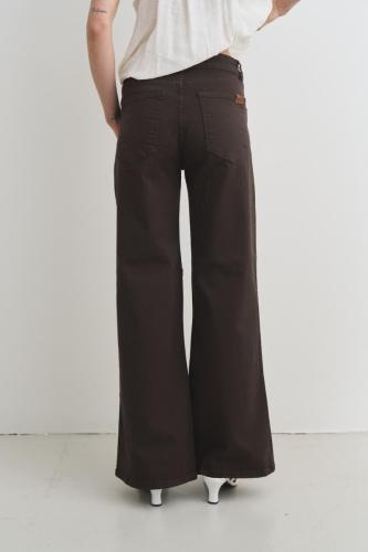 Wide Tiro Medio Comfort Elastizado Chocolate