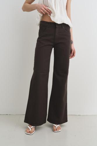Wide Tiro Medio Comfort Elastizado Chocolate