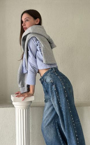 Baggy Balloon Azul Tachas