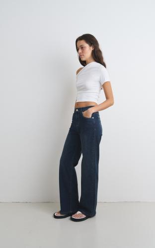  Recto Tiro Alto Comfort Elastizado Azul