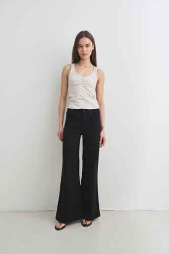 Wide leg de tiro alto con spandex 